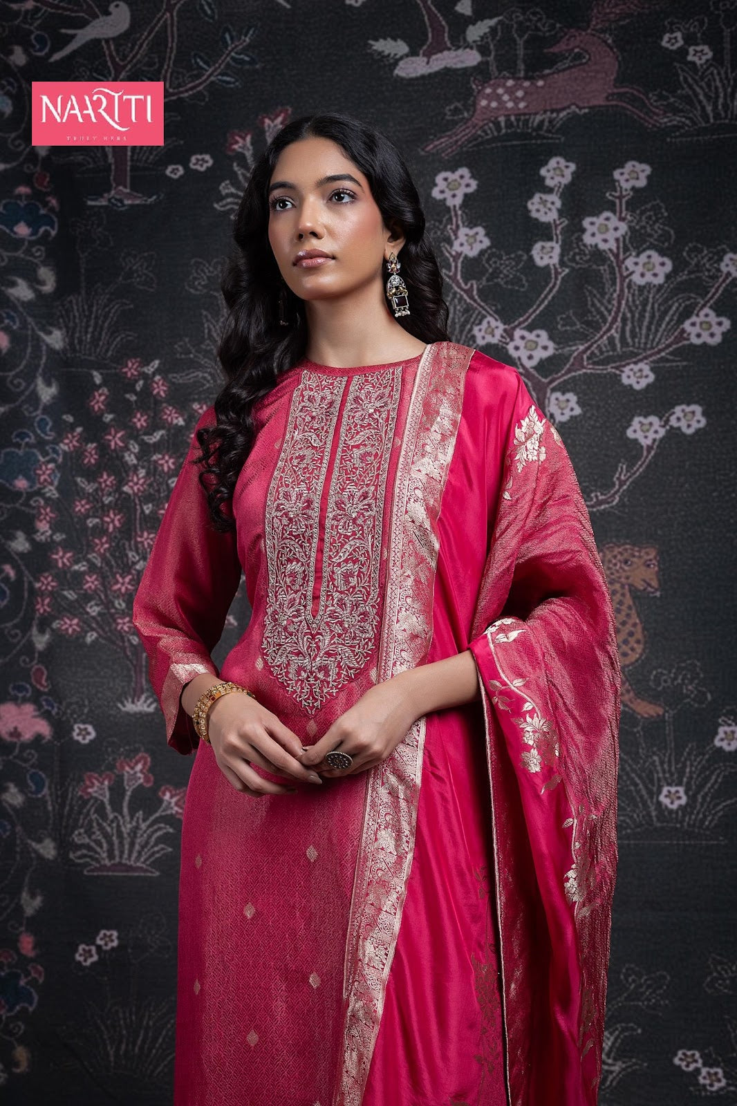 Faris Naariti Pure Silk Pant Style Suits Supplier India
