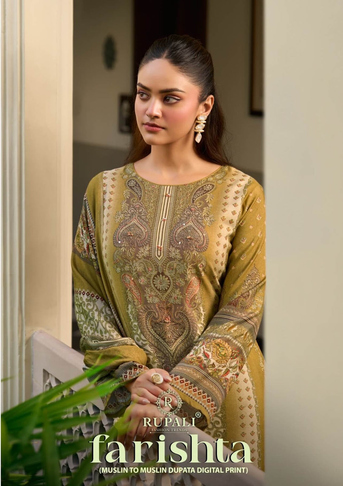 Farishta Rupali Viscose Muslin Pant Style Suits Exporter Gujarat