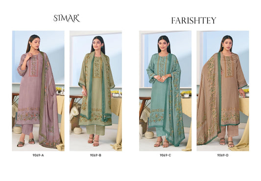 Farishtey Simar Pure Viscose Muslin Pant Style Suits Wholesaler Gujarat