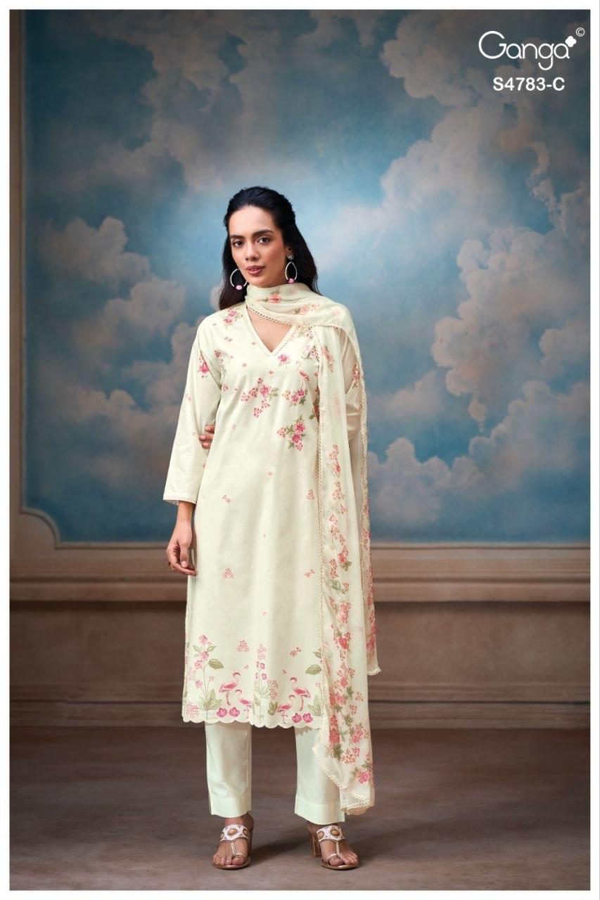 Fariyal 4783 Ganga Cotton Pant Style Suits Manufacturer Gujarat