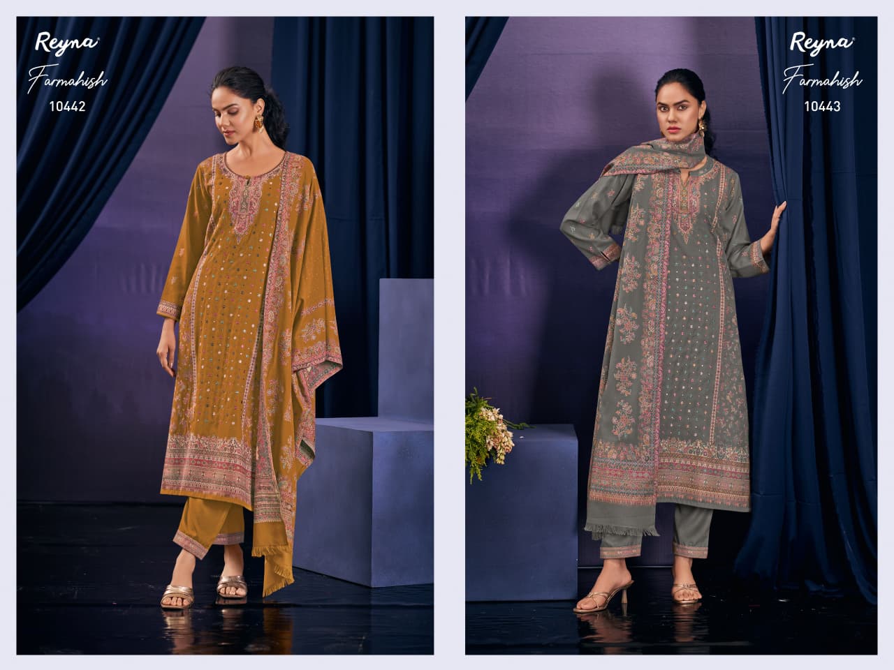 Farmahish Reyna Pashmina Suits Wholesale Rate