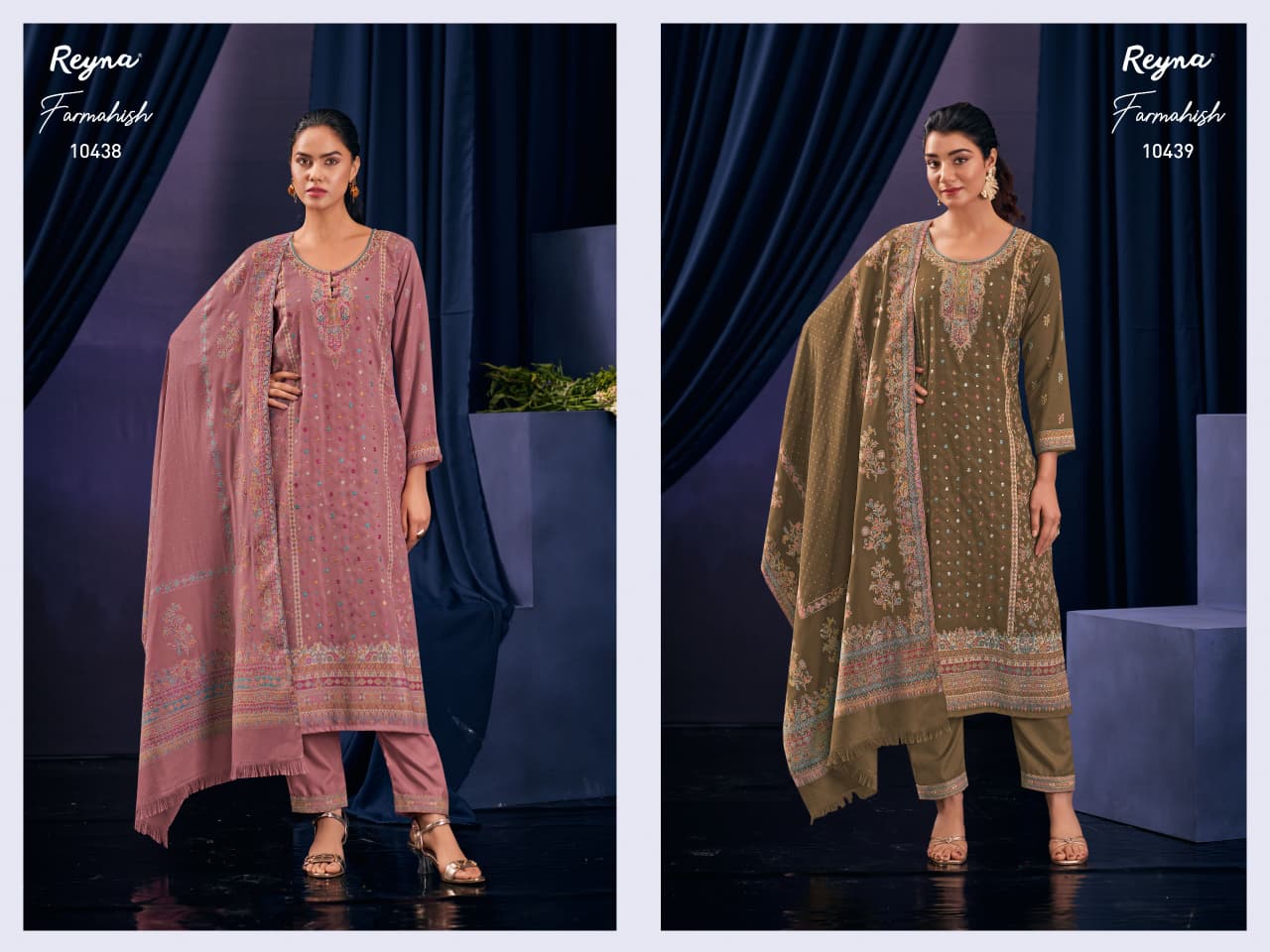 Farmahish Reyna Pashmina Suits Wholesale Rate