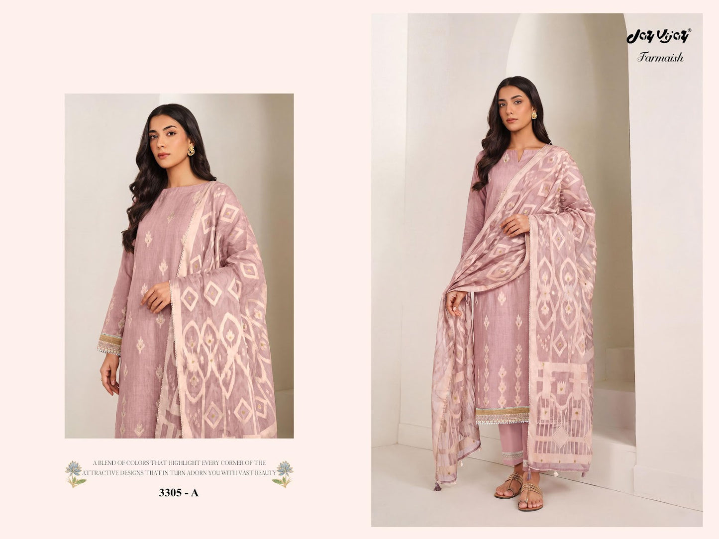 Farmaish 3305 Jay Vijay Mal Chanderi Pant Style Suits Manufacturer