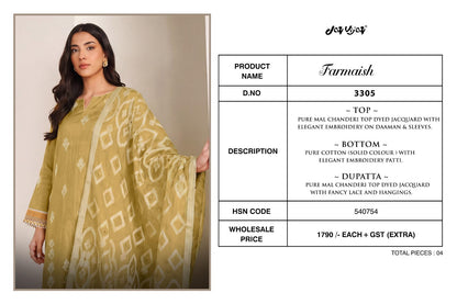 Farmaish 3305 Jay Vijay Mal Chanderi Pant Style Suits Manufacturer
