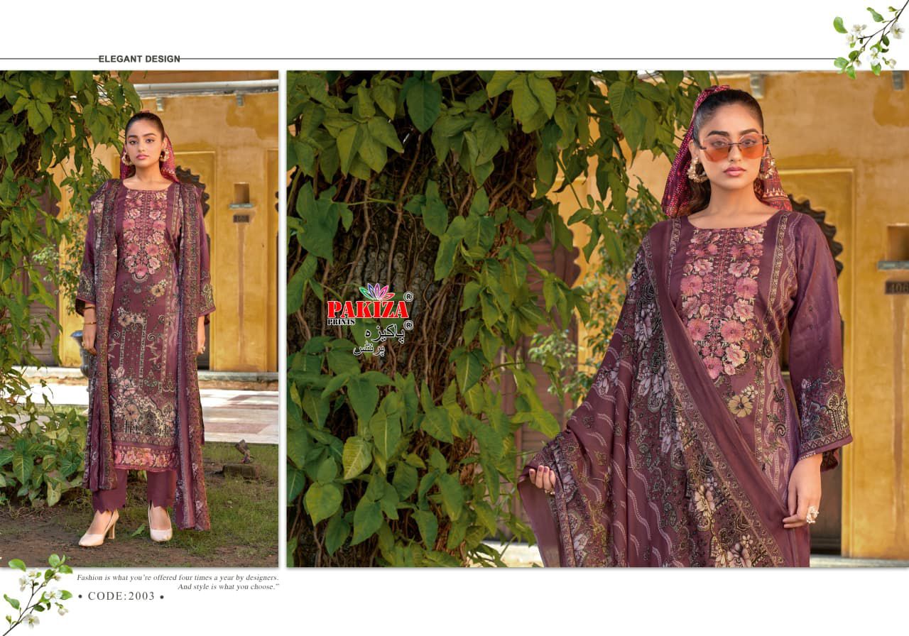 Farmaish Vol 2 Pakiza Prints Jam Satin Karachi Salwar Suits Wholesaler Gujarat