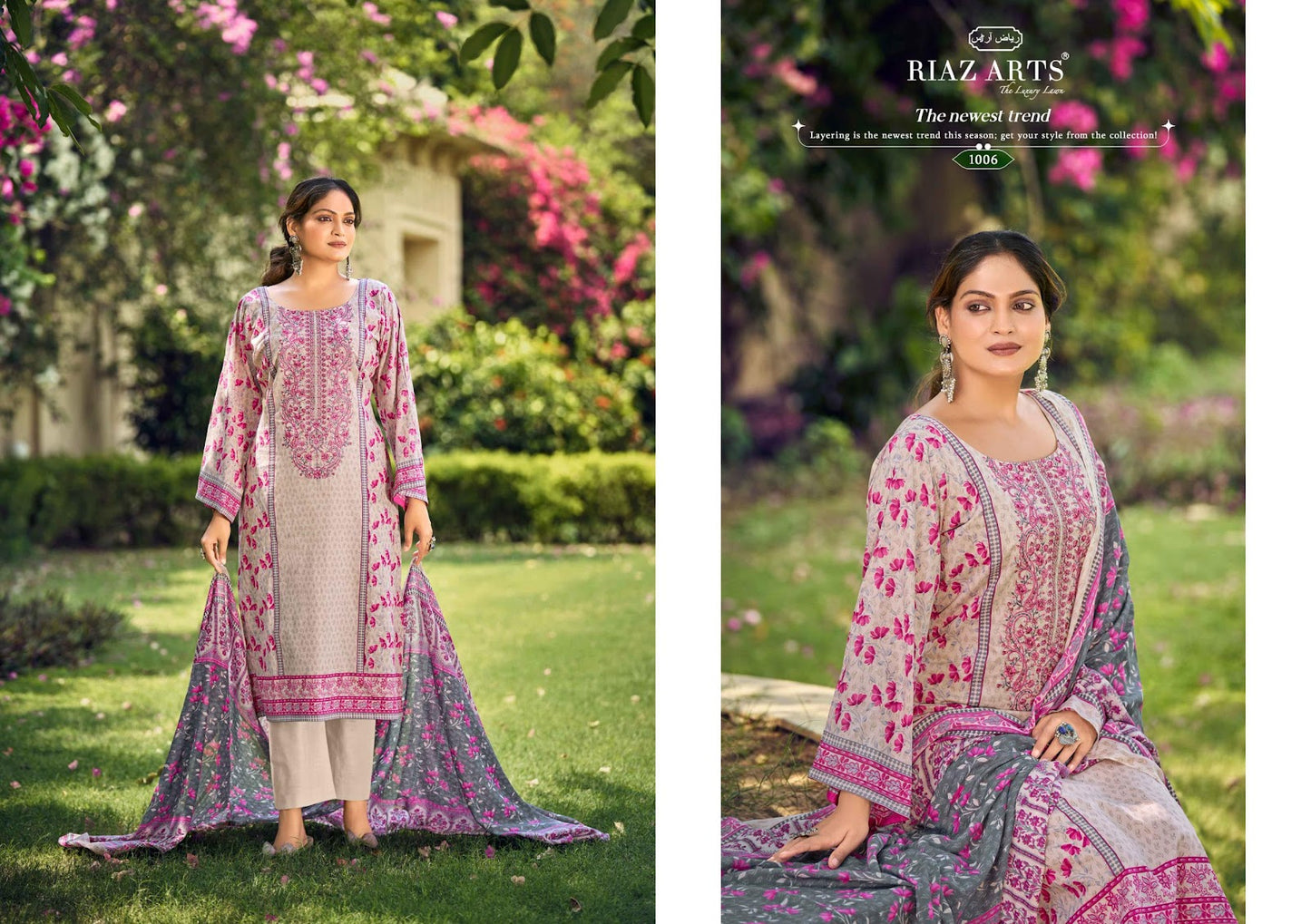 Farmaish Vol 2 Riaz Art Cotton Cambric Karachi Salwar Suits Exporter Ahmedabad