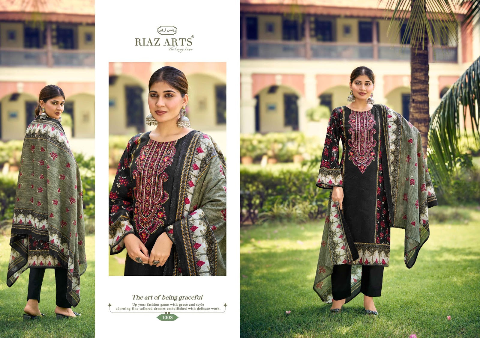 Farmaish Vol 2 Riaz Art Cotton Cambric Karachi Salwar Suits Exporter Ahmedabad