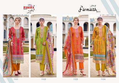 Farmaish Vol 9 To 12 Pakiza Prints Jam Satin Karachi Salwar Suits Manufacturer