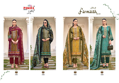 Farmaish Vol 9 To 12 Pakiza Prints Jam Satin Karachi Salwar Suits Manufacturer
