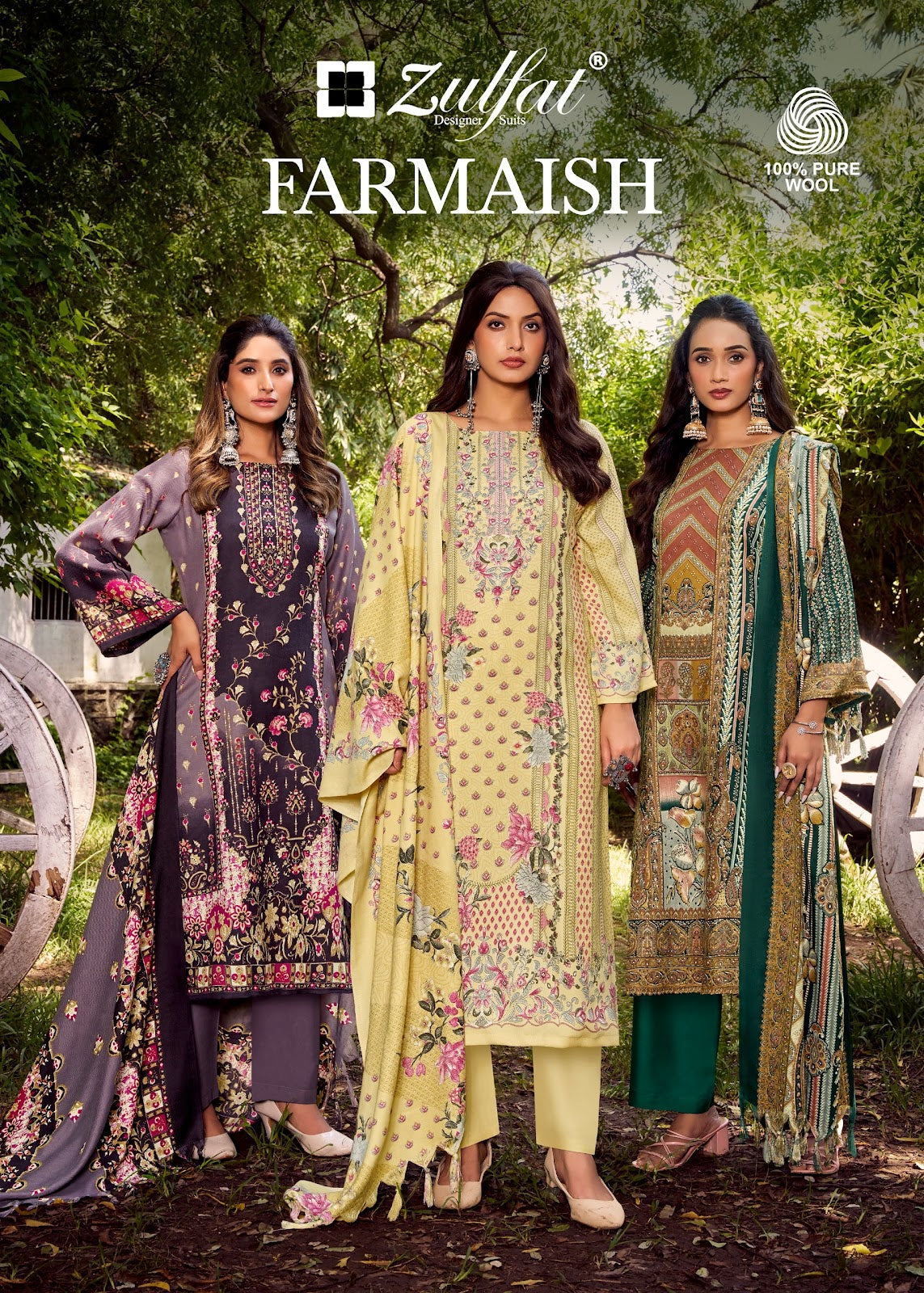 Farmaish Zulfat Designer Woolen Pashmina Suits Exporter Gujarat