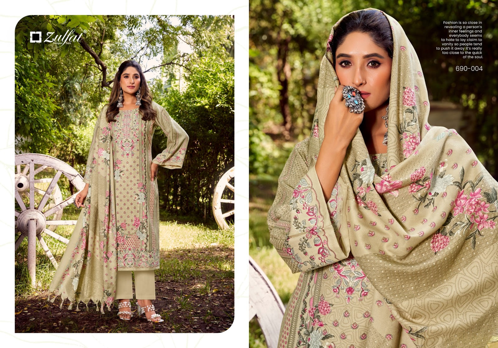 Farmaish Zulfat Designer Woolen Pashmina Suits Exporter Gujarat
