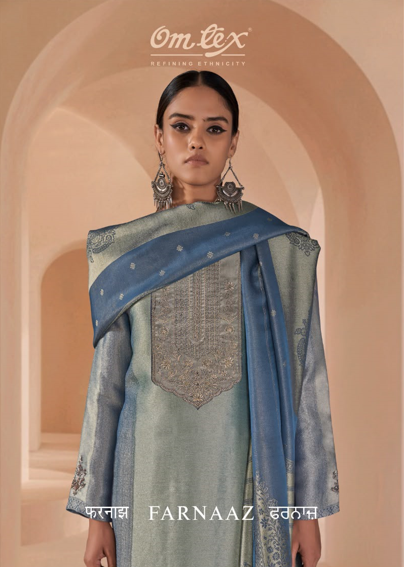 Farnaaz Omtex Jacquard Pant Style Suits Exporter India