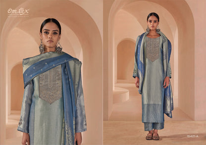 Farnaaz Omtex Jacquard Pant Style Suits Exporter India