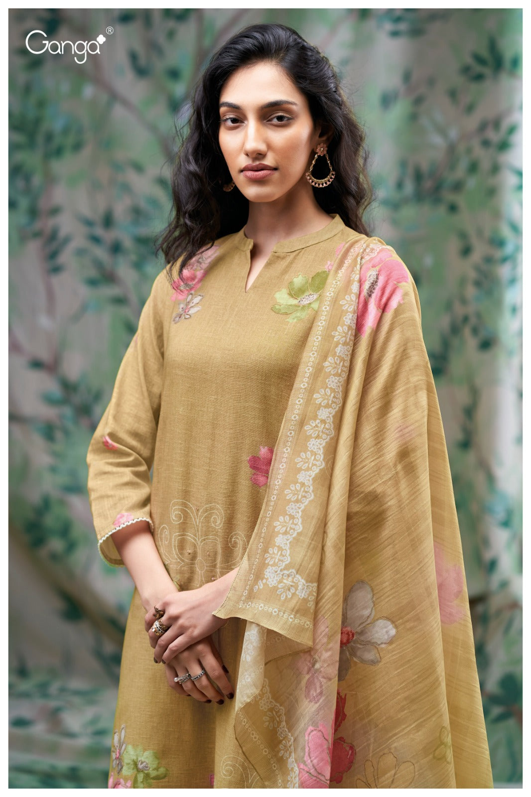 Farnaz 3683 Ganga Cotton Linen Pant Style Suits Wholesaler