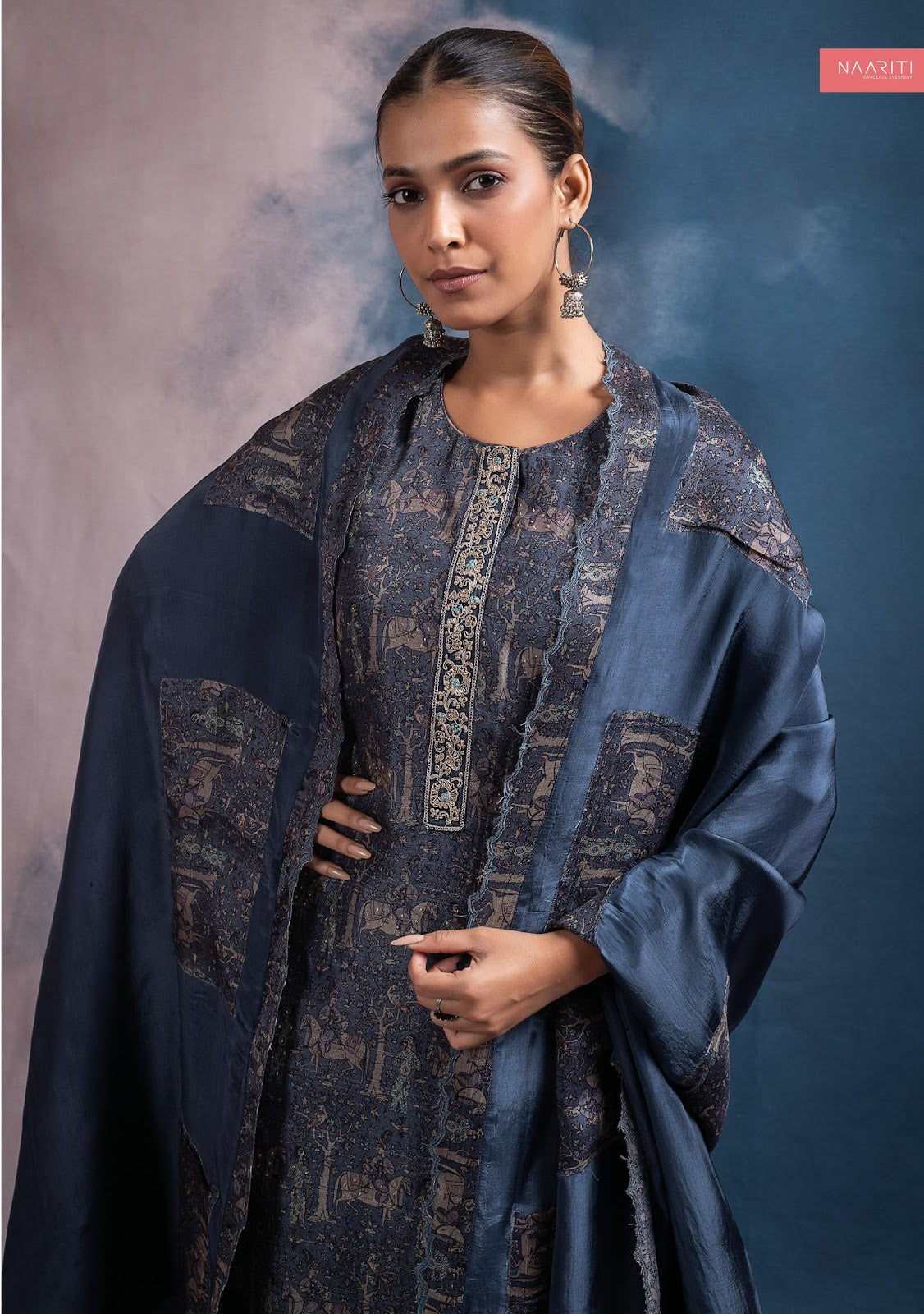 Farooz Naariti Raw Silk Pant Style Suits Supplier Ahmedabad