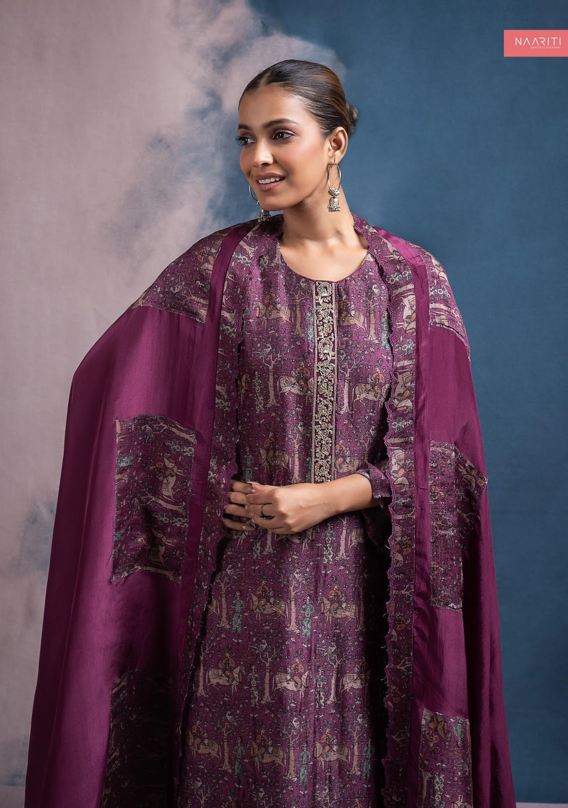 Farooz Naariti Raw Silk Pant Style Suits Supplier Ahmedabad