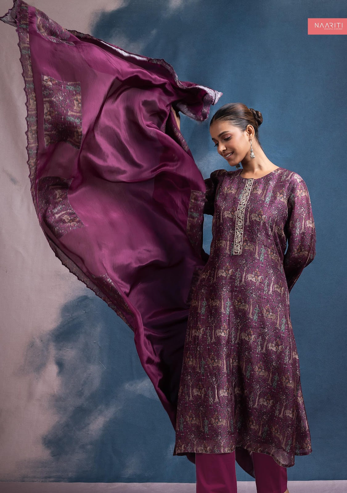 Farooz Naariti Raw Silk Pant Style Suits Supplier Ahmedabad