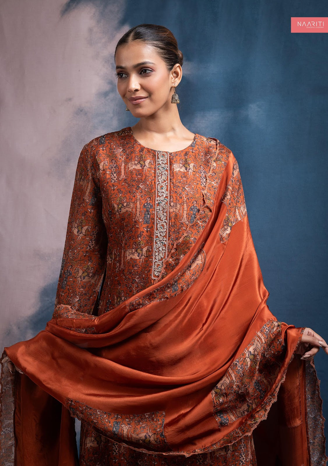 Farooz Naariti Raw Silk Pant Style Suits Supplier Ahmedabad