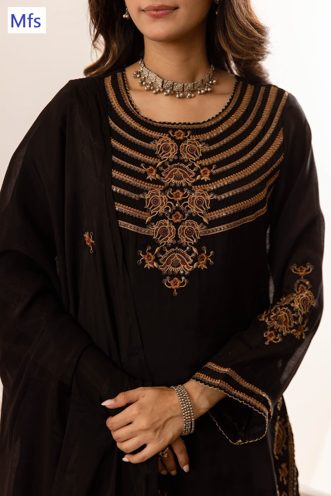 Farshi 121026 Mfs Chanderi Readymade Suits Manufacturer Ahmedabad
