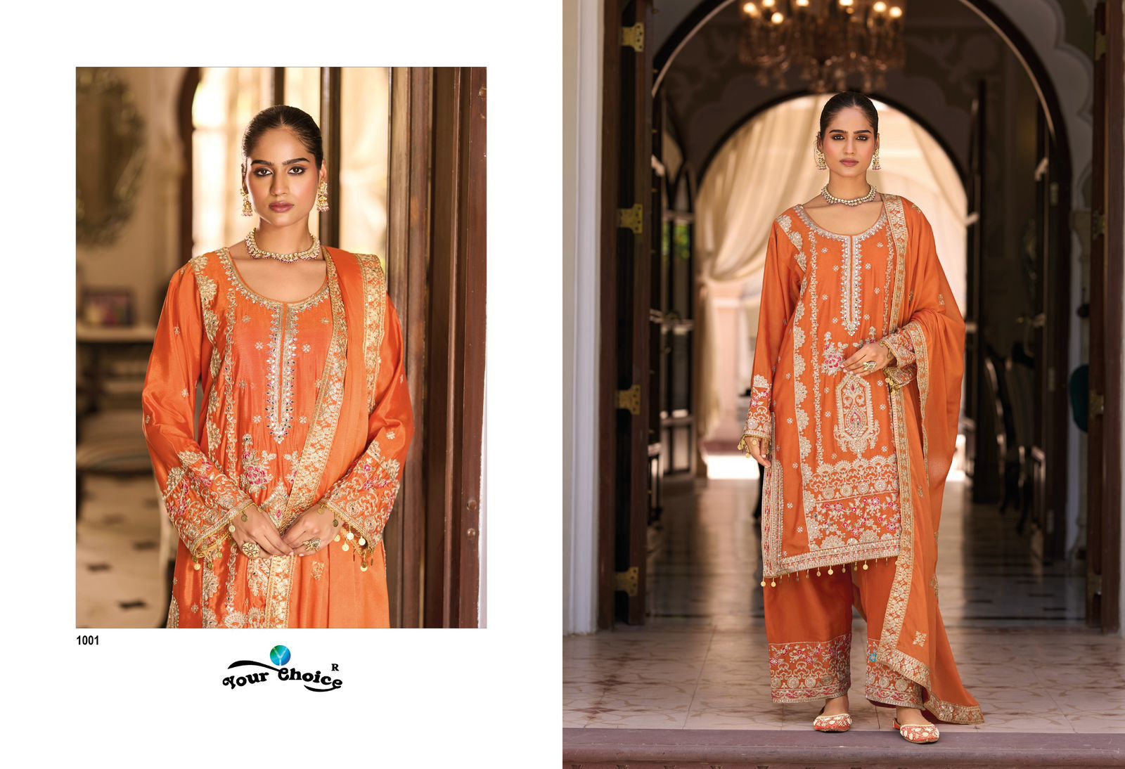 Farsi Gold 1 Your Choice Chinon Pakistani Readymade Suits Supplier
