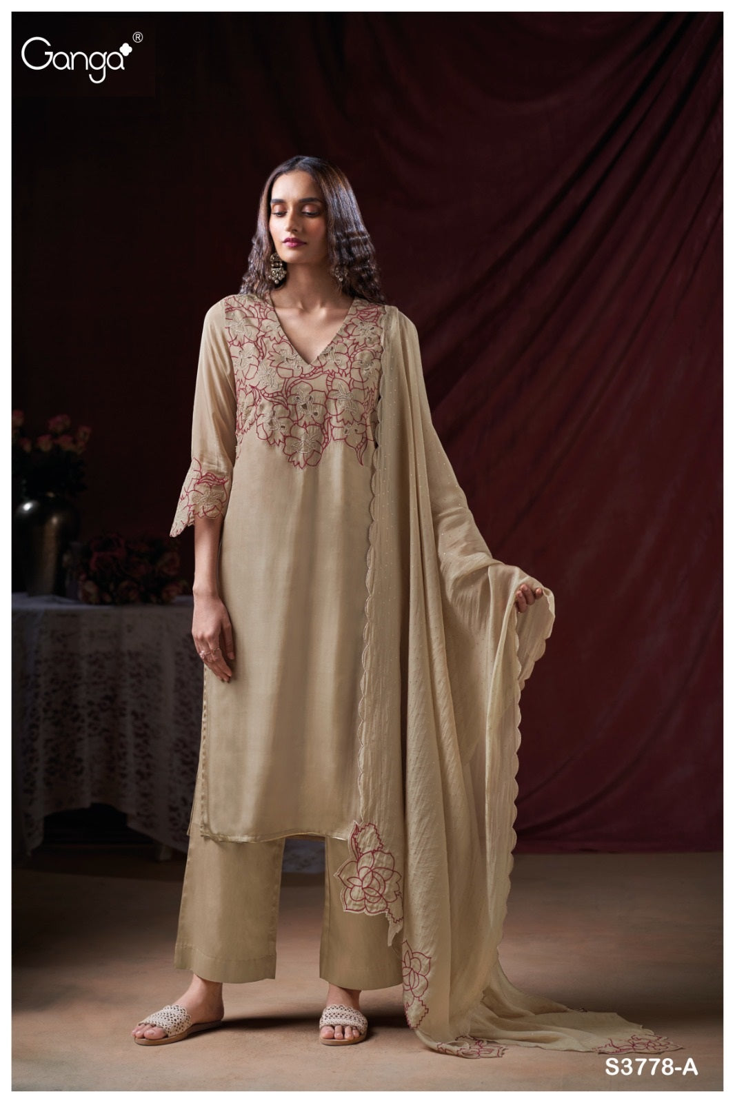 Farwah 3778 Ganga Pure Organza Plazzo Style Suits Wholesale Price