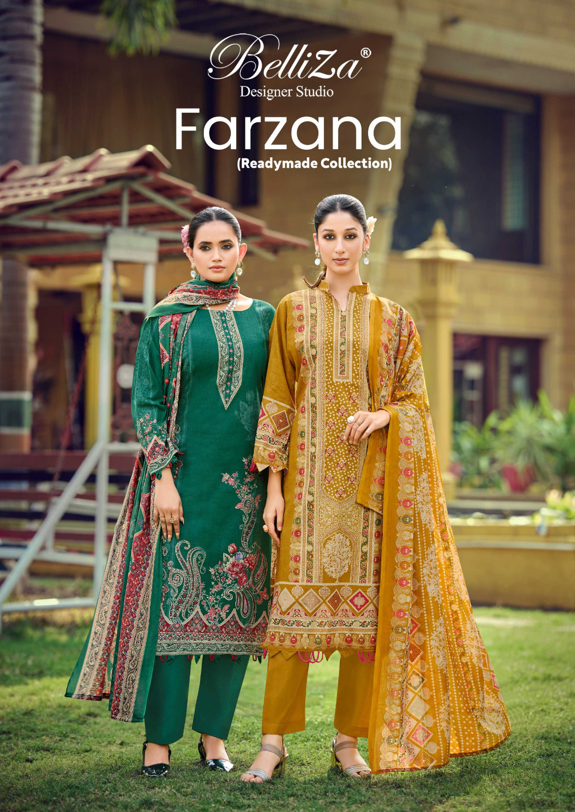 Farzana Belliza Designer Studio Cotton Karachi Readymade Suits Wholesale Price