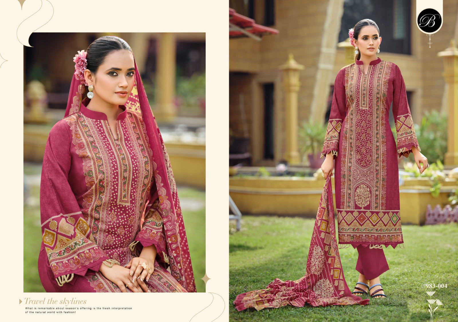 Farzana Belliza Designer Studio Cotton Karachi Readymade Suits Wholesale Price