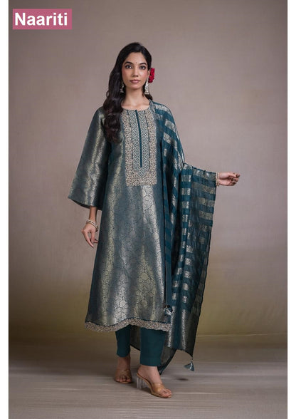 Farzoo 2841 Naariti Silk Jacquard Pant Style Suits Wholesaler India
