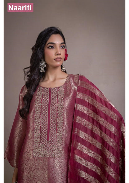 Farzoo 2841 Naariti Silk Jacquard Pant Style Suits Wholesaler India