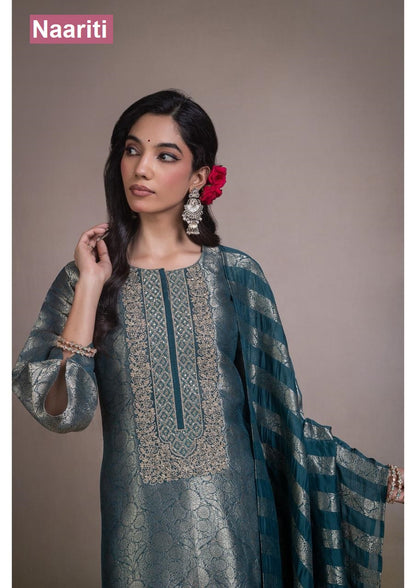 Farzoo 2841 Naariti Silk Jacquard Pant Style Suits Wholesaler India