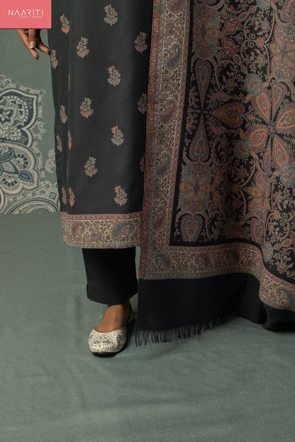 Fasaam Naariti Woven Jacquard Pashmina Suits Wholesale Rate
