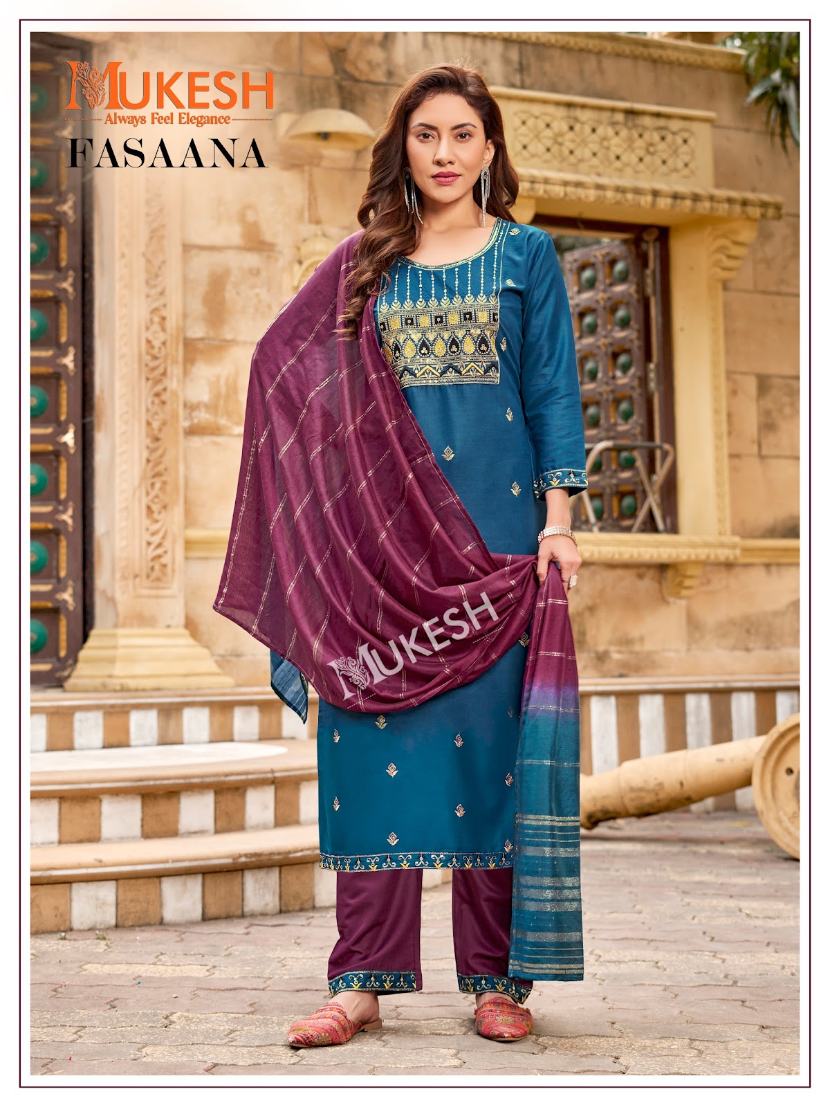 Fasaana Mukesh Banwery Rayon 14Kg Readymade Pant Style Suits Exporter Ahmedabad