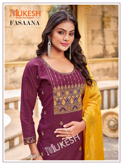 Fasaana Mukesh Banwery Rayon 14Kg Readymade Pant Style Suits Exporter Ahmedabad