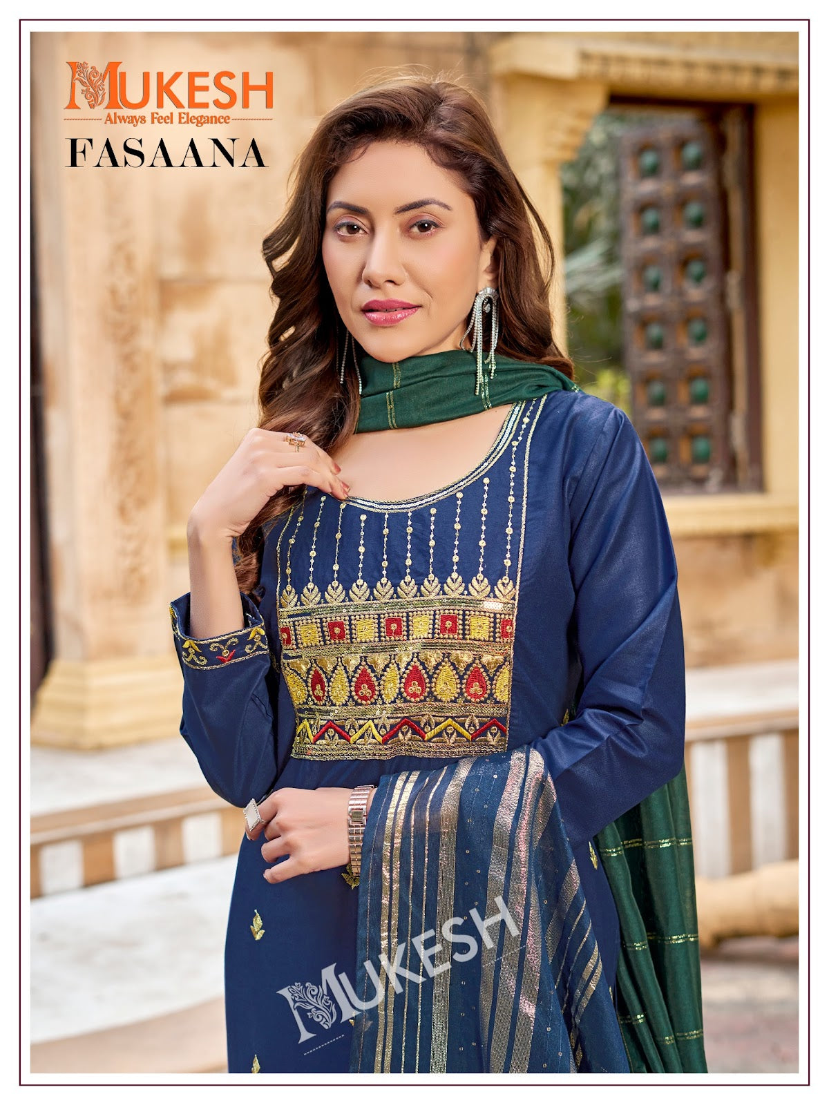 Fasaana Mukesh Banwery Rayon 14Kg Readymade Pant Style Suits Exporter Ahmedabad