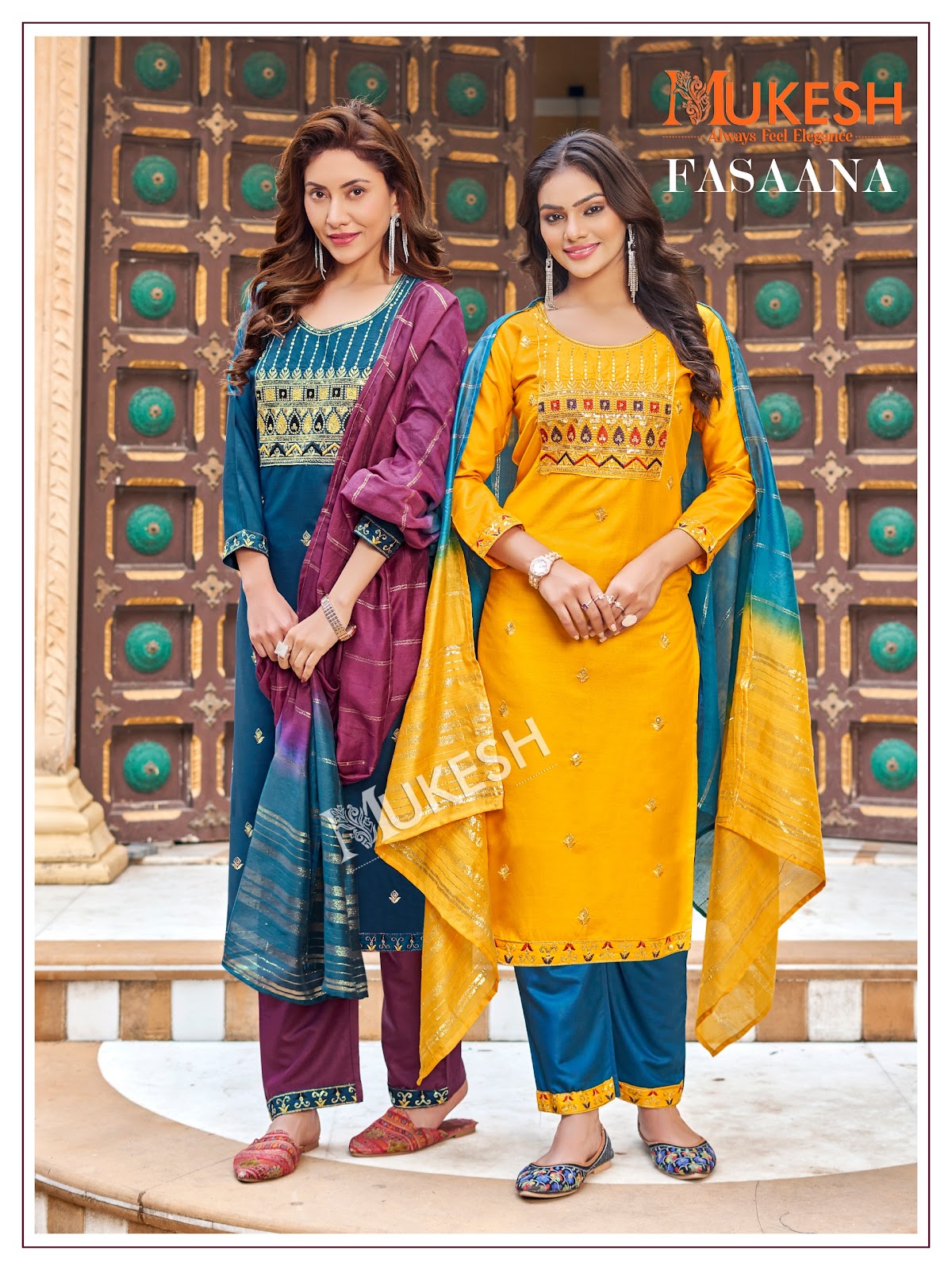Fasaana Mukesh Banwery Rayon 14Kg Readymade Pant Style Suits Exporter Ahmedabad