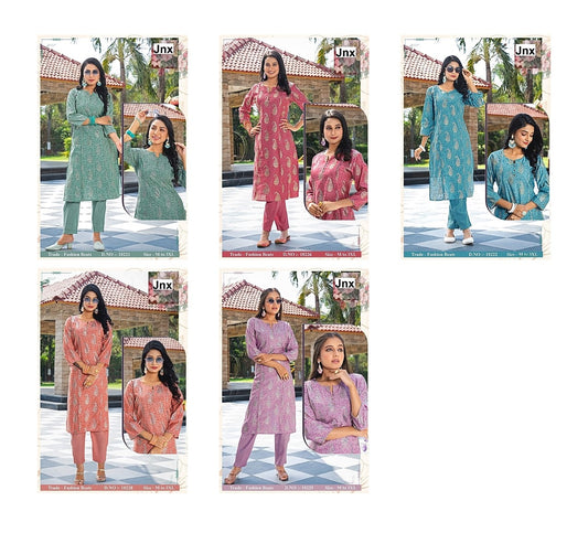 Fashion Beats Jnx Kurti Pant Set Wholesaler Ahmedabad