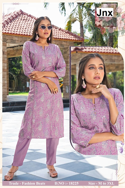 Fashion Beats Jnx Kurti Pant Set Wholesaler Ahmedabad