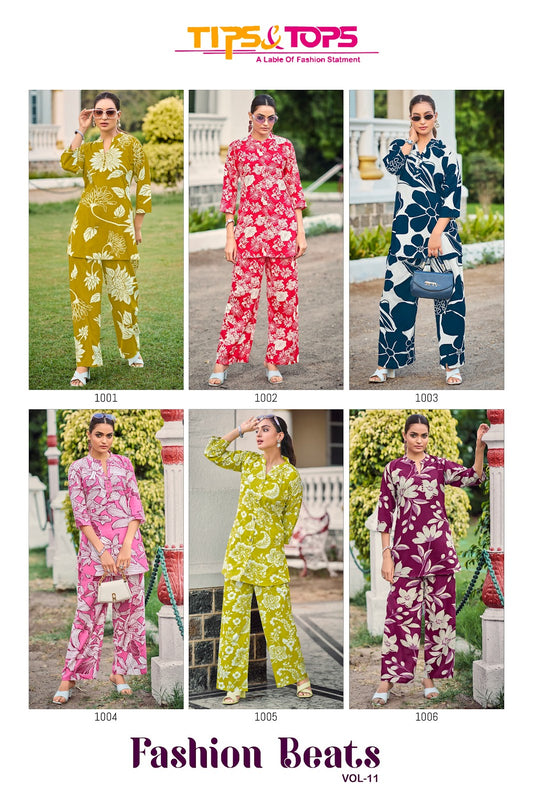 Fashion Beats Vol 11 Tips Tops Reyon Co Ord Set Supplier Gujarat