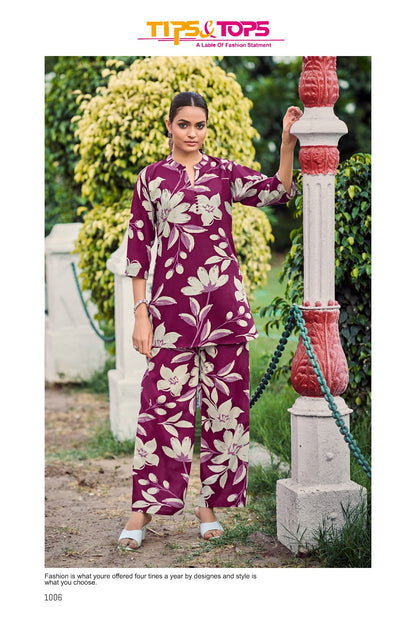 Fashion Beats Vol 11 Tips Tops Reyon Co Ord Set Supplier Gujarat