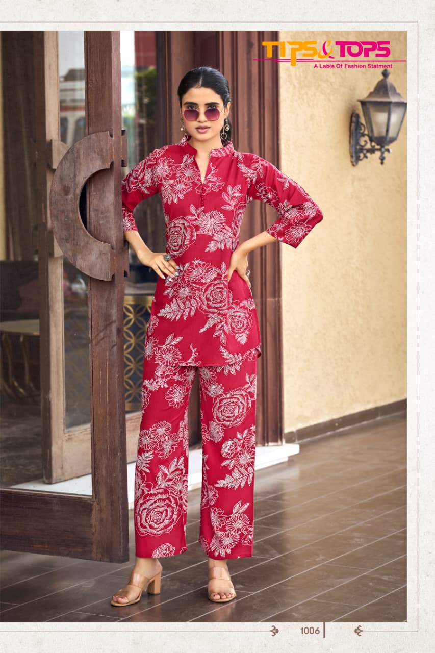 Fashion Beats Vol 14 Tips Tops Reyon Co Ord Set Exporter