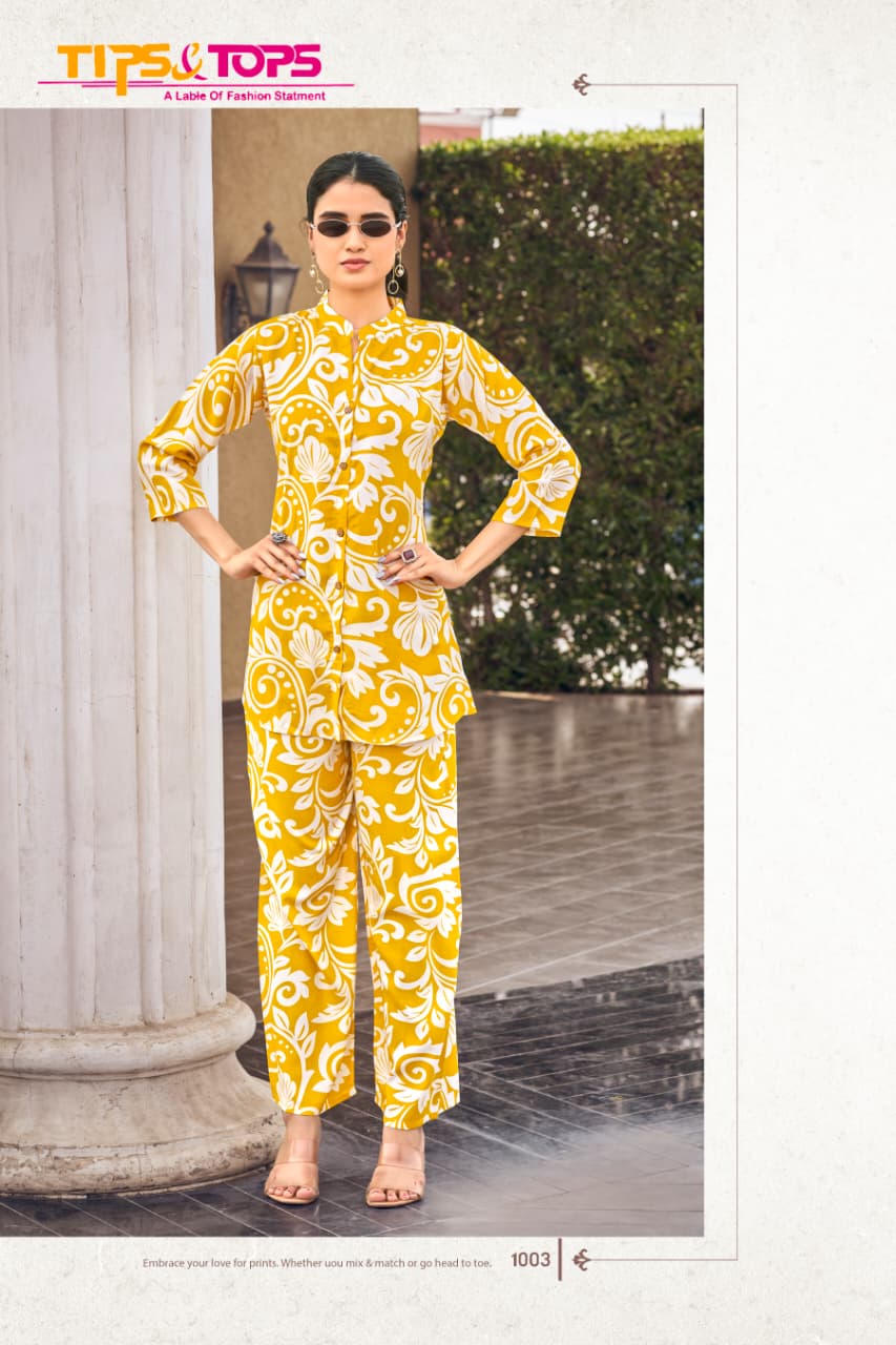 Fashion Beats Vol 14 Tips Tops Reyon Co Ord Set Exporter