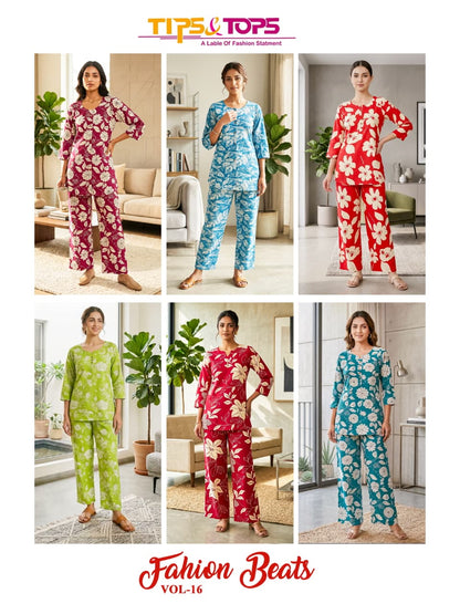 Fashion Beats Vol 16 Tips Tops Reyon Co Ord Set Supplier Ahmedabad