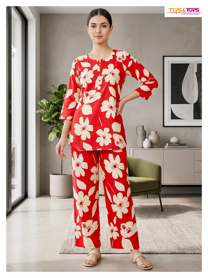 Fashion Beats Vol 16 Tips Tops Reyon Co Ord Set Supplier Ahmedabad