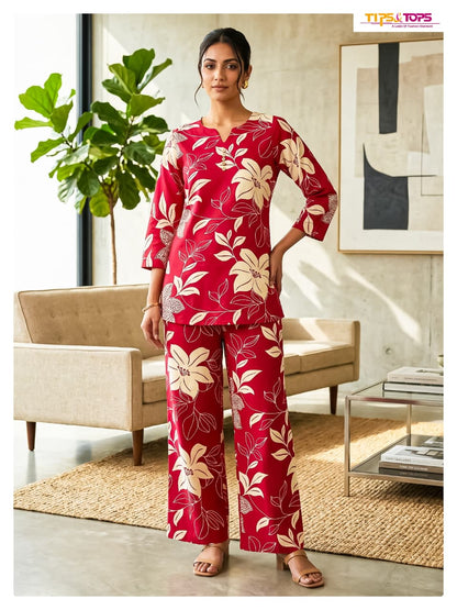 Fashion Beats Vol 16 Tips Tops Reyon Co Ord Set Supplier Ahmedabad
