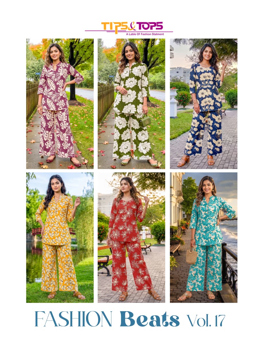 Fashion Beats Vol 17 Tips Tops Reyon Co Ord Set Exporter Ahmedabad