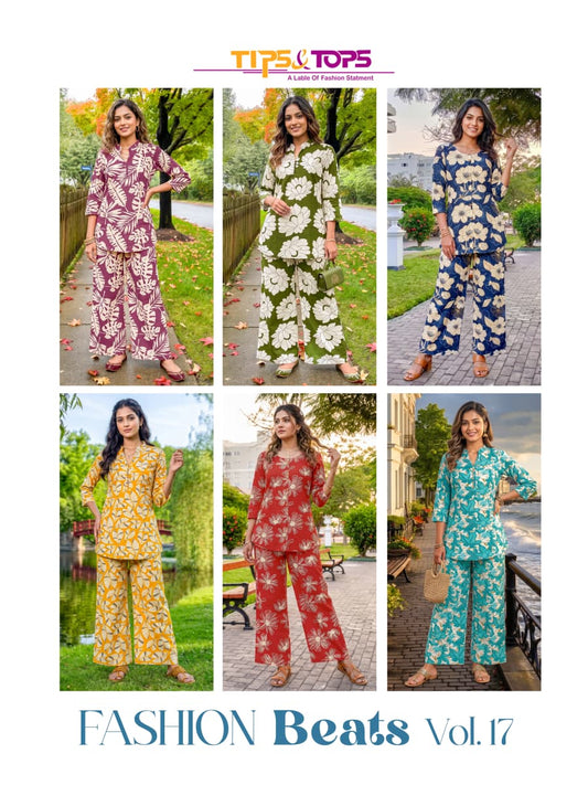 Fashion Beats Vol 17 Tips Tops Reyon Co Ord Set Exporter Ahmedabad