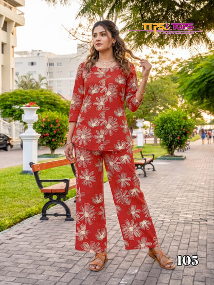 Fashion Beats Vol 17 Tips Tops Reyon Co Ord Set Exporter Ahmedabad