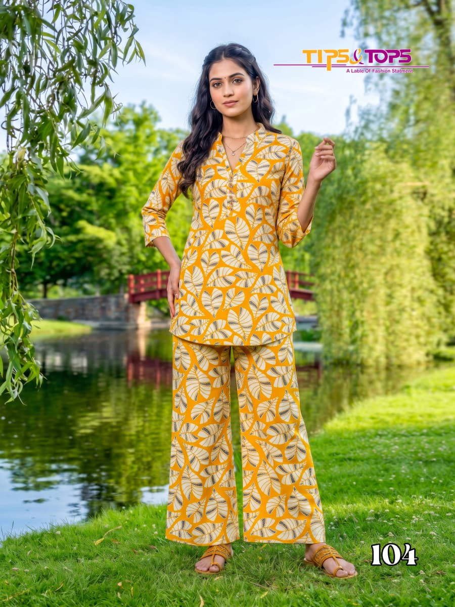 Fashion Beats Vol 17 Tips Tops Reyon Co Ord Set Exporter Ahmedabad