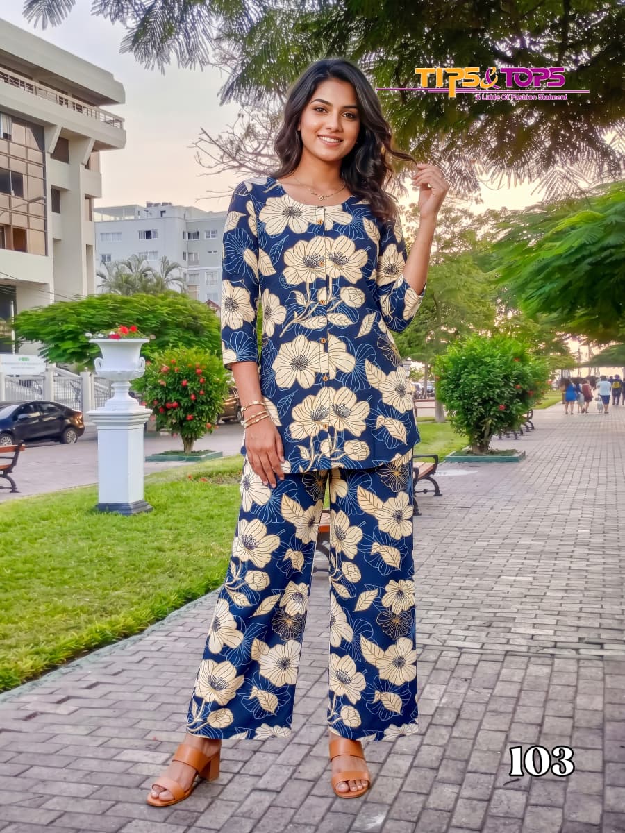 Fashion Beats Vol 17 Tips Tops Reyon Co Ord Set Exporter Ahmedabad
