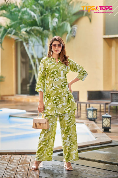 Fashion Beats Vol 4 Tips Tops Heavy Reyon Co Ord Set Wholesale Price